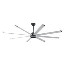 Load image into Gallery viewer, Stellar Outdoor LED Ceiling Fan in Black (Silver with Black Accents) (84-Inch).
