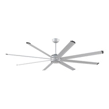Load image into Gallery viewer, Stellar Outdoor LED Ceiling Fan in Silver (Silver with Black Accents) (84-Inch).
