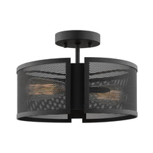 Load image into Gallery viewer, Axel Semi Flush Mount Ceiling Light in Midnight Black.
