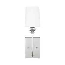 Load image into Gallery viewer, Bellevue Bath Wall Light in Brushed Nickel.
