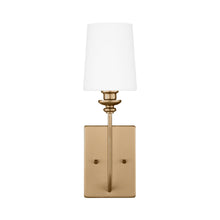Load image into Gallery viewer, Bellevue Bath Wall Light in Satin Brass.
