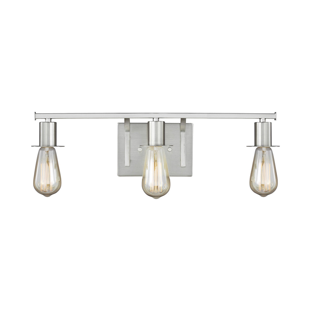 Brut Bath Wall Light in Brushed Nickel.