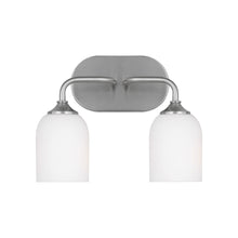Load image into Gallery viewer, Emile Bath Vanity Light in Brushed Steel (Medium/Not Included).
