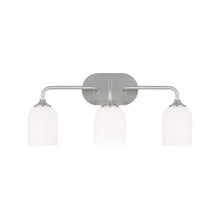 Load image into Gallery viewer, Emile Bath Vanity Light in Brushed Steel (Large/Not Included).
