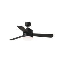 Load image into Gallery viewer, Era Outdoor LED Ceiling Fan in Midnight Black/Midnight Black/American Walnut (44-Inch).
