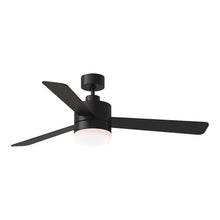 Load image into Gallery viewer, Era Outdoor LED Ceiling Fan in Midnight Black/Midnight Black/American Walnut (52-Inch).
