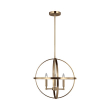 Load image into Gallery viewer, Exmoore Pendant Light in Satin Brass.
