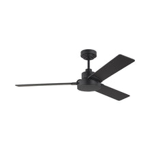 Load image into Gallery viewer, Jovie Outdoor Ceiling Fan in Midnight Black/Midnight Black/American Walnut (52-Inch).
