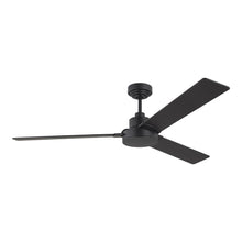 Load image into Gallery viewer, Jovie Outdoor Ceiling Fan in Midnight Black/Midnight Black/American Walnut (58-Inch).
