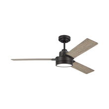 Load image into Gallery viewer, Jovie Outdoor LED Ceiling Fan in Aged Pewter/Light Grey Weathered Oak (52-Inch).
