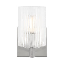 Load image into Gallery viewer, Lando Bath Vanity Light in Brushed Steel (1-Light).
