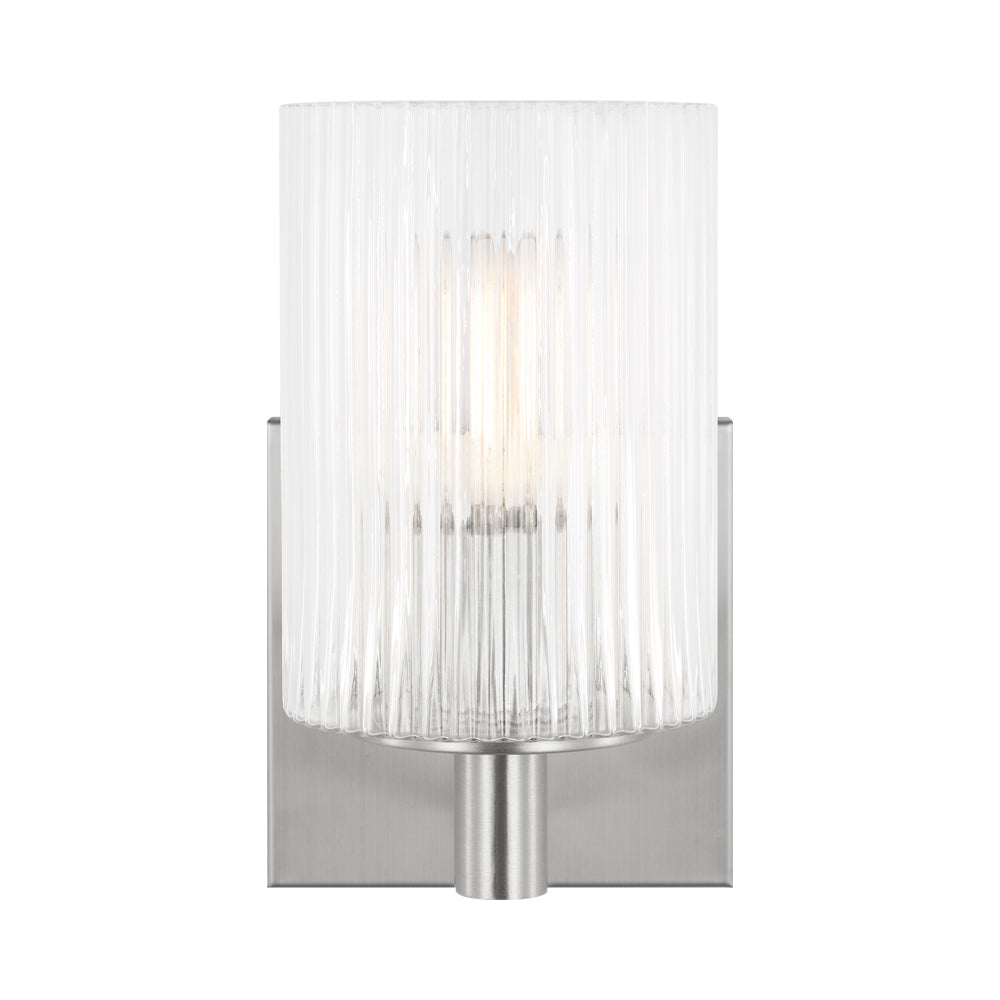 Lando Bath Vanity Light in Brushed Steel (1-Light).