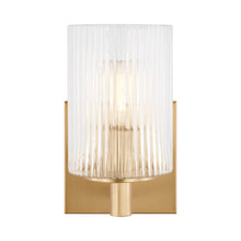 Load image into Gallery viewer, Lando Bath Vanity Light in Satin Brass (1-Light).
