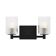 Load image into Gallery viewer, Lando Bath Vanity Light in Midnight Black (2-Light).
