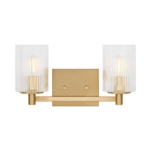 Load image into Gallery viewer, Lando Bath Vanity Light in Satin Brass (2-Light).

