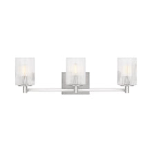 Load image into Gallery viewer, Lando Bath Vanity Light in Brushed Steel (3-Light).

