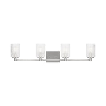 Load image into Gallery viewer, Lando Bath Vanity Light in Brushed Steel (4-Light).

