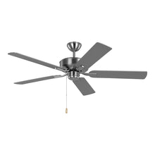 Load image into Gallery viewer, Linden Ceiling Fan in Brushed Steel/Silver (52-Inch).
