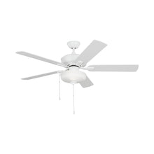 Load image into Gallery viewer, Linden Outdoor LED Ceiling Fan in Matte White.
