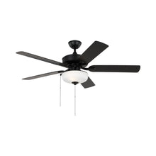 Load image into Gallery viewer, Linden Outdoor LED Ceiling Fan in Midnight Black.
