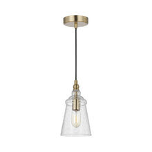 Load image into Gallery viewer, Loras Mini Pendant Light in Satin Brass.
