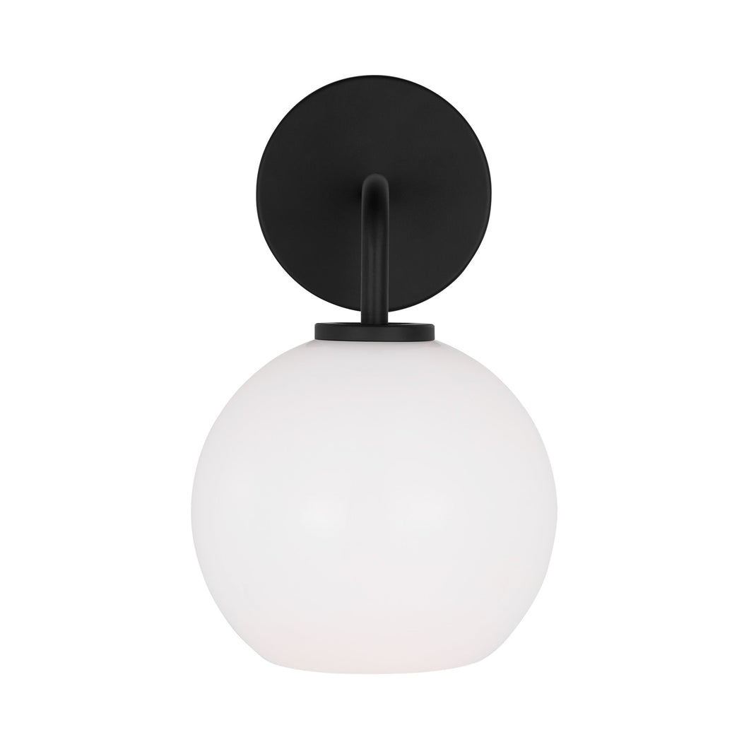 Orley Bath Vanity Light in Midnight Black (1-Light).