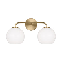 Load image into Gallery viewer, Orley Bath Vanity Light in Satin Brass (2-Light).
