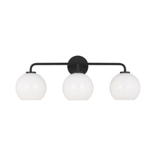 Load image into Gallery viewer, Orley Bath Vanity Light in Midnight Black (3-Light).
