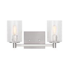 Load image into Gallery viewer, Parker Bath Vanity Light in Brushed Steel (2-Light).
