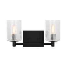 Load image into Gallery viewer, Parker Bath Vanity Light in Midnight Black (2-Light).
