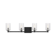 Load image into Gallery viewer, Parker Bath Vanity Light in Midnight Black (4-Light).
