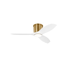 Load image into Gallery viewer, Titus Hugger Outdoor LED Ceiling Fan in Satin Brass (44-Inch).
