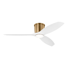 Load image into Gallery viewer, Titus Hugger Outdoor LED Ceiling Fan in Satin Brass (52-Inch).
