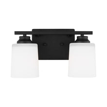 Load image into Gallery viewer, Vinton Bath Wall Light in Midnight Black (2-Light/Not Included).

