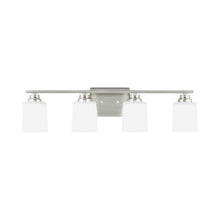 Load image into Gallery viewer, Vinton Bath Wall Light in Brushed Nickel (4-Light/Not Included).
