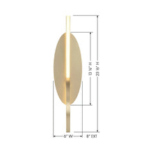 Load image into Gallery viewer, Astor LED Wall Light - line drawing.
