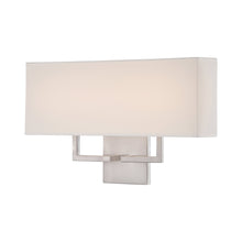 Load image into Gallery viewer, LED Wall Light in Brushed Nickel.
