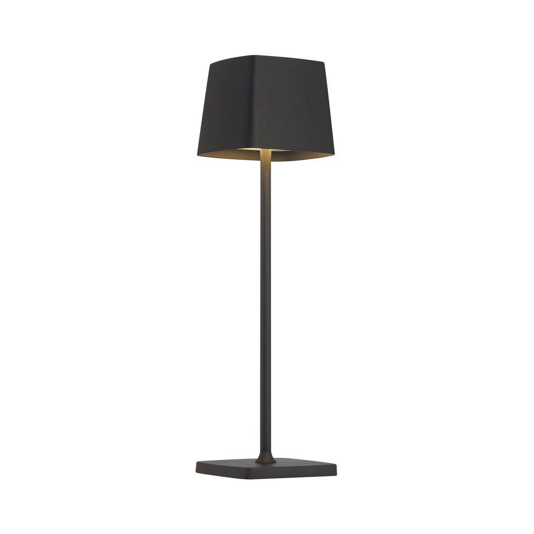 Task Portables LED Rechargeable Table Lamp in Coal Black.