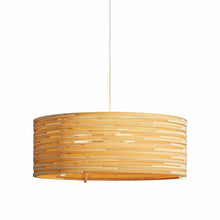 Load image into Gallery viewer, Drum Pendant Light in Blonde (Medium).
