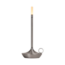 Load image into Gallery viewer, Wick LED Table Lamp in Graphite.
