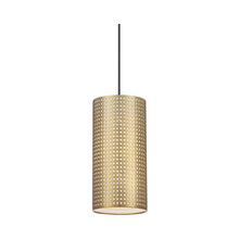 Load image into Gallery viewer, Grid Pendant Light Soft Brass (1-Light).
