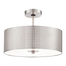 Load image into Gallery viewer, Grid Semi-Flush Mount Ceiling Light in Brushed Nickel.
