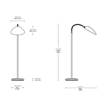 Load image into Gallery viewer, Cobra Floor Lamp - line drawing.
