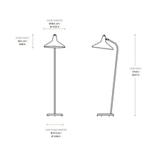 Load image into Gallery viewer, G-10 Floor Lamp - line drawing.
