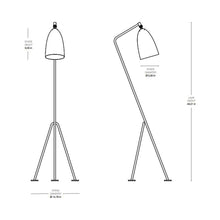 Load image into Gallery viewer, Gräshoppa Floor Lamp - line drawing.
