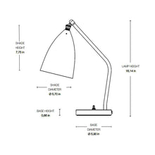 Load image into Gallery viewer, Gräshoppa Table Lamp - line drawing.
