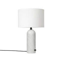 Load image into Gallery viewer, Gravity Table Lamp in White Marble (White) (Small).
