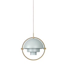 Load image into Gallery viewer, Multi-Lite Pendant Light in Brass/Sea Grey Semi Matt (Large).
