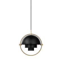 Load image into Gallery viewer, Multi-Lite Pendant Light in Brass/Soft Black Semi Matt (Large).
