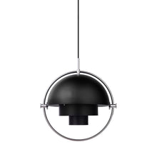 Load image into Gallery viewer, Multi-Lite Pendant Light in Chrome/Black Semi Matt (Large).
